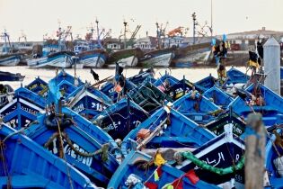  Les Barques bleues à Essaouira (Maroc)
